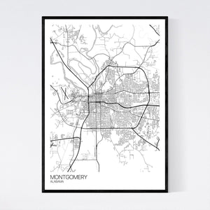 Montgomery City Map Print