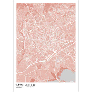 Map of Montpellier, France