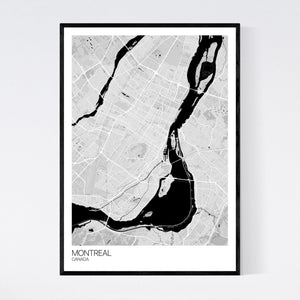 Montreal City Map Print