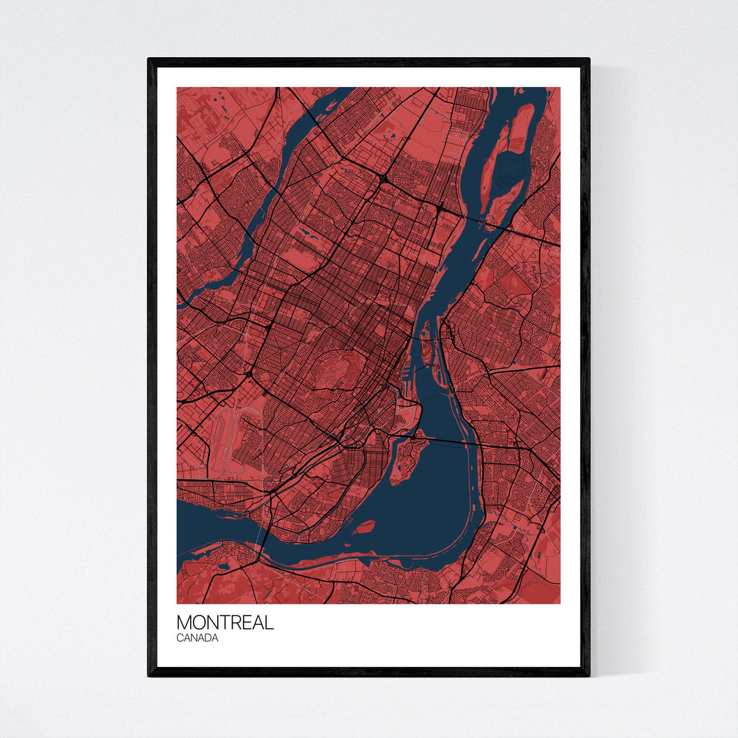 Montreal City Map Print