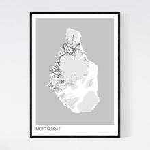 Load image into Gallery viewer, Montserrat Island Map Print