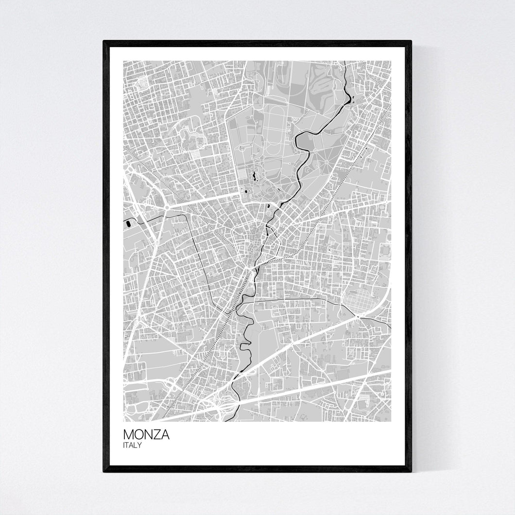 Monza City Map Print