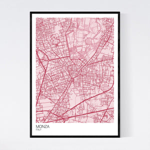 Monza City Map Print