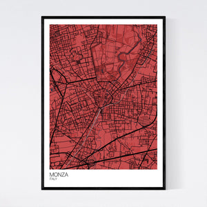 Monza City Map Print