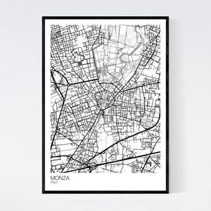 Monza City Map Print