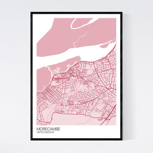 Morecambe City Map Print
