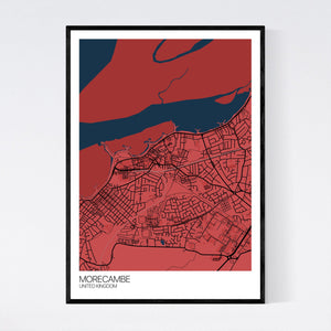 Morecambe City Map Print