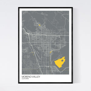 Moreno Valley City Map Print