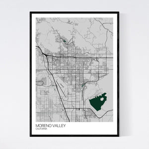 Moreno Valley City Map Print