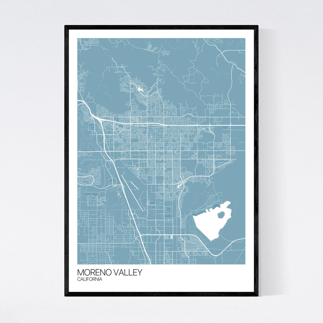 Moreno Valley City Map Print