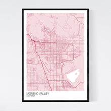 Load image into Gallery viewer, Moreno Valley City Map Print