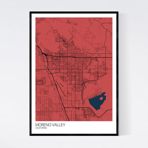 Map of Moreno Valley, California