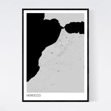 Load image into Gallery viewer, Morocco Country Map Print