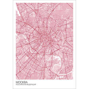 Map of Moscow, Russia