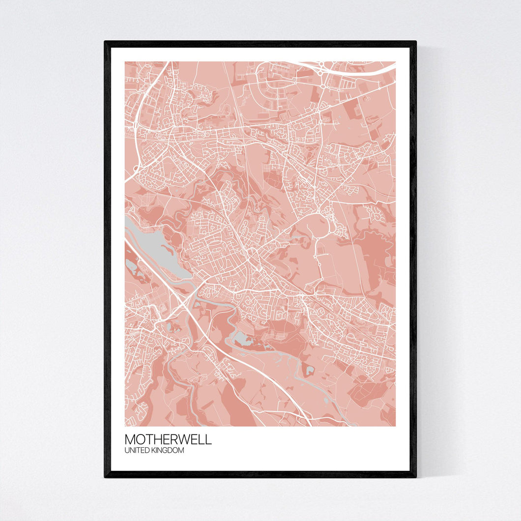 Motherwell City Map Print