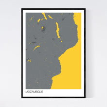Load image into Gallery viewer, Mozambique Country Map Print