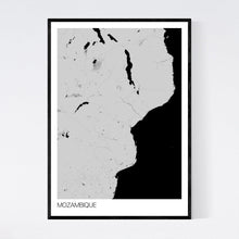 Load image into Gallery viewer, Mozambique Country Map Print