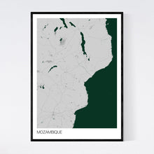 Load image into Gallery viewer, Mozambique Country Map Print