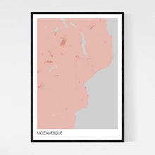 Load image into Gallery viewer, Mozambique Country Map Print