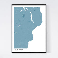 Load image into Gallery viewer, Mozambique Country Map Print