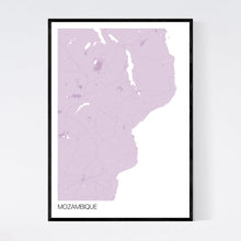 Load image into Gallery viewer, Mozambique Country Map Print