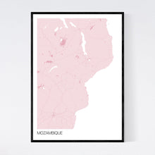 Load image into Gallery viewer, Mozambique Country Map Print