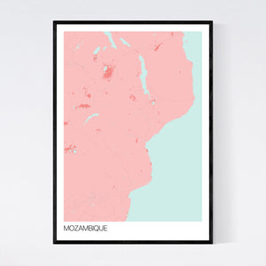 Map of Mozambique, 