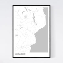 Load image into Gallery viewer, Mozambique Country Map Print