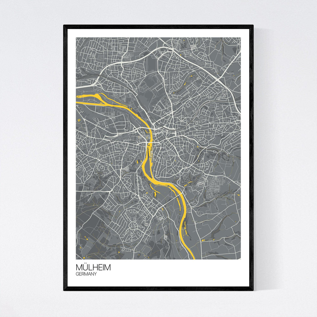 Mülheim City Map Print