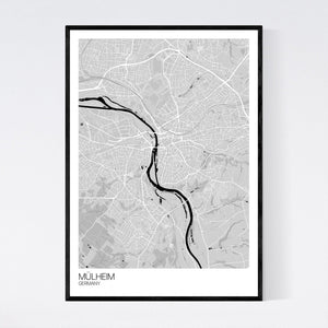 Mülheim City Map Print