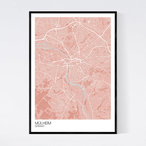 Mülheim City Map Print