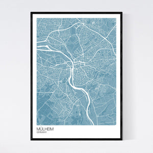 Mülheim City Map Print