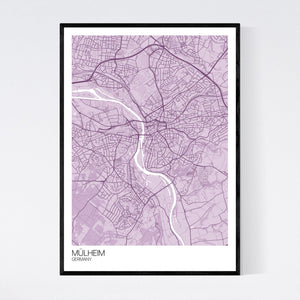 Mülheim City Map Print