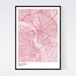 Mülheim City Map Print