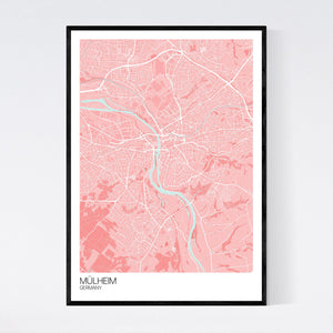 Mülheim City Map Print