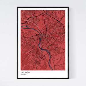 Mülheim City Map Print