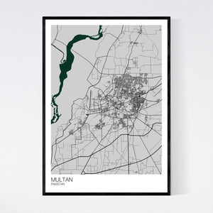 Multan City Map Print