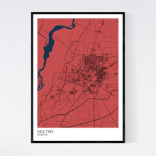 Load image into Gallery viewer, Multan City Map Print