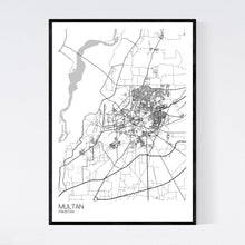 Load image into Gallery viewer, Map of Multan, Pakistan