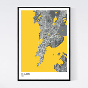 Mumbai City Map Print