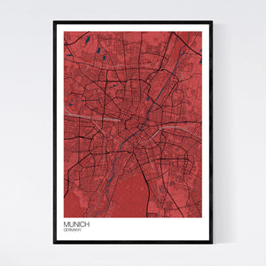 Munich City Map Print