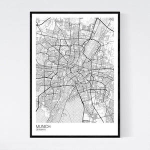 Munich City Map Print
