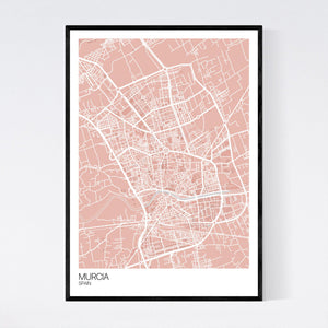 Murcia City Map Print