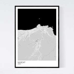 Muscat City Map Print