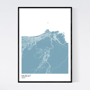 Muscat City Map Print