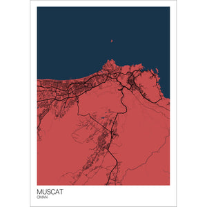 Map of Muscat, Oman