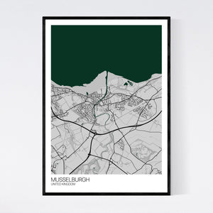 Musselburgh City Map Print