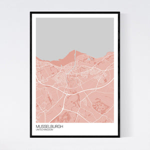 Musselburgh City Map Print