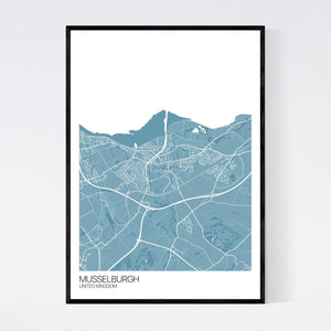 Musselburgh City Map Print