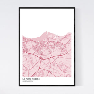 Musselburgh City Map Print